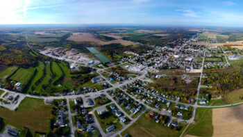 Vue aérienne de la Ville de Saint-Quentin.
